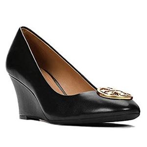 Tory Burch Chelsea Wedge Black Sz 11 Worn Once